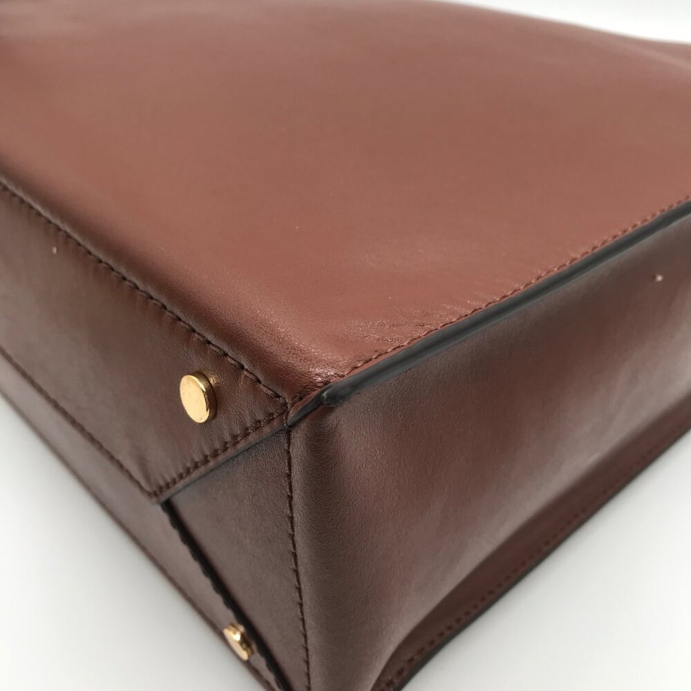 Banana Republic Real Leather Brown Portfolio Large Tote Purse - Picture 9 of 12